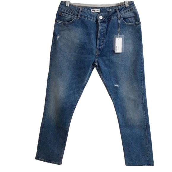 Warp+weft CDG Paris cigarette women high rise button fly jean  31 Casual retro - Picture 2 of 13